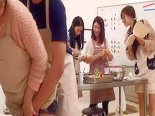 Hot Kitchen Sex with Busty Student and Pervert Chef in Nippon